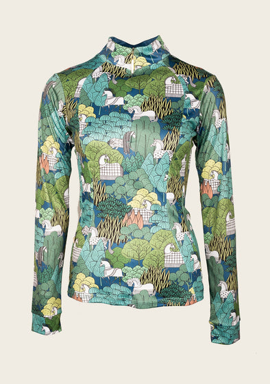 Enchanted Forest Quarter Zip Sun Shirt