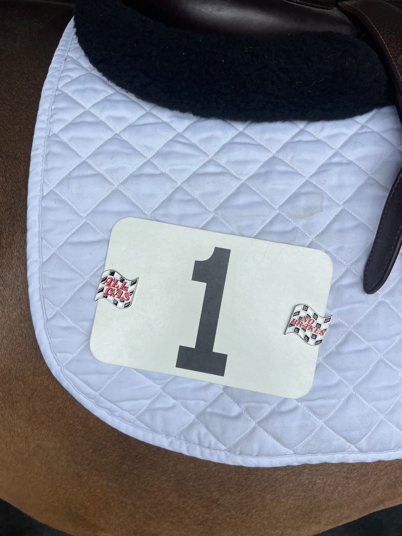 All Gas No Brakes Number Pin Charms