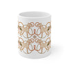 Ceramic Mug 11oz in Roped Horses on White