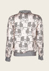 Espoir Beige Blanketed Horse Bomber Jacket
