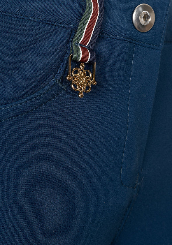 Espoir Coquet Knee Patch Peacock Blue Bamboo Breeches