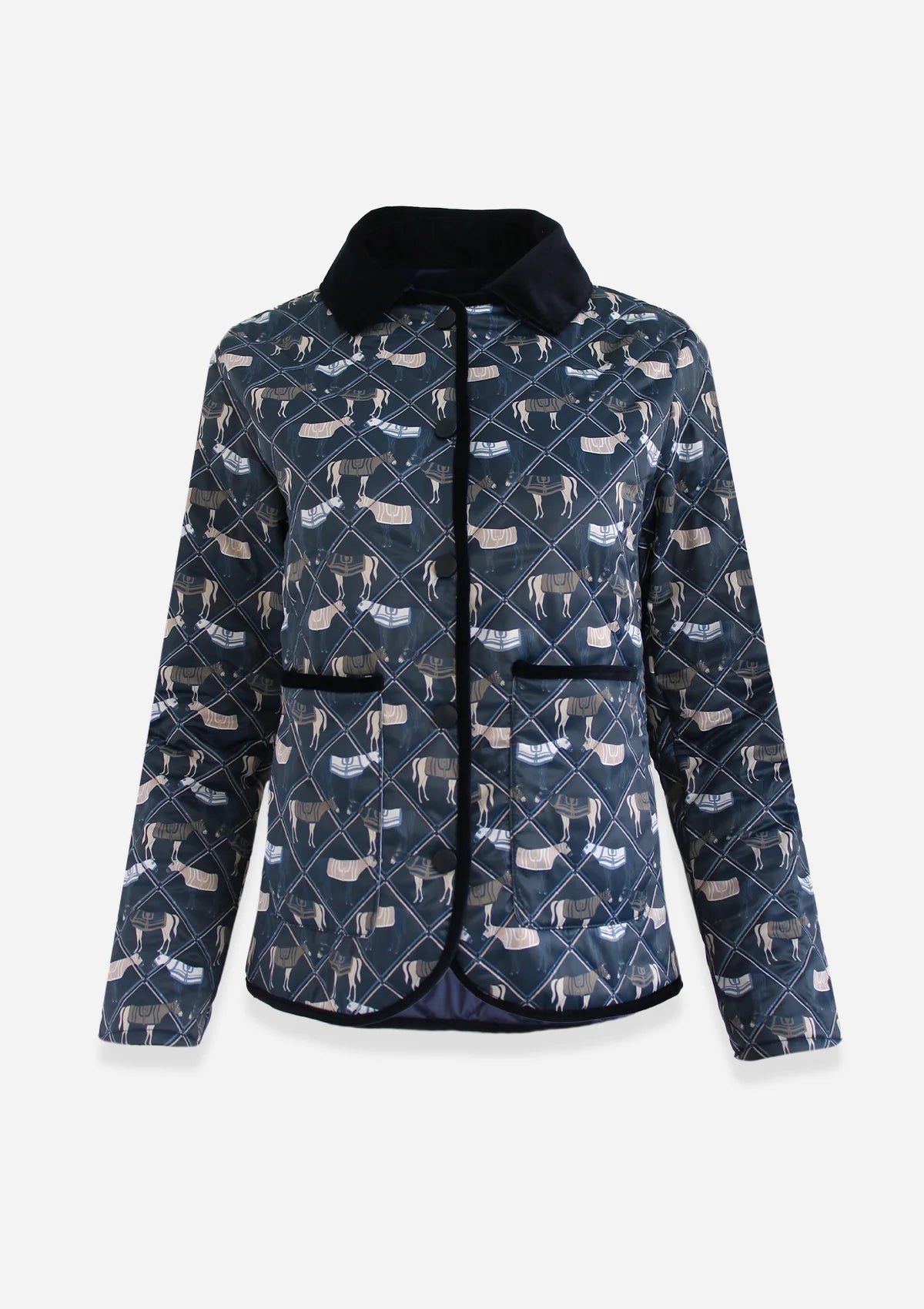 Barn Quilted Jacket | Victory Print | Midnight
