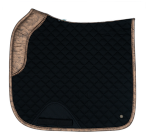 Dressage Pad, Black & Gold Leaf