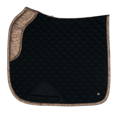 Dressage Pad, Black & Gold Leaf