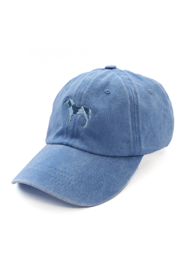 Equestrian Cotton Geo Horses Cap | Royal Blue