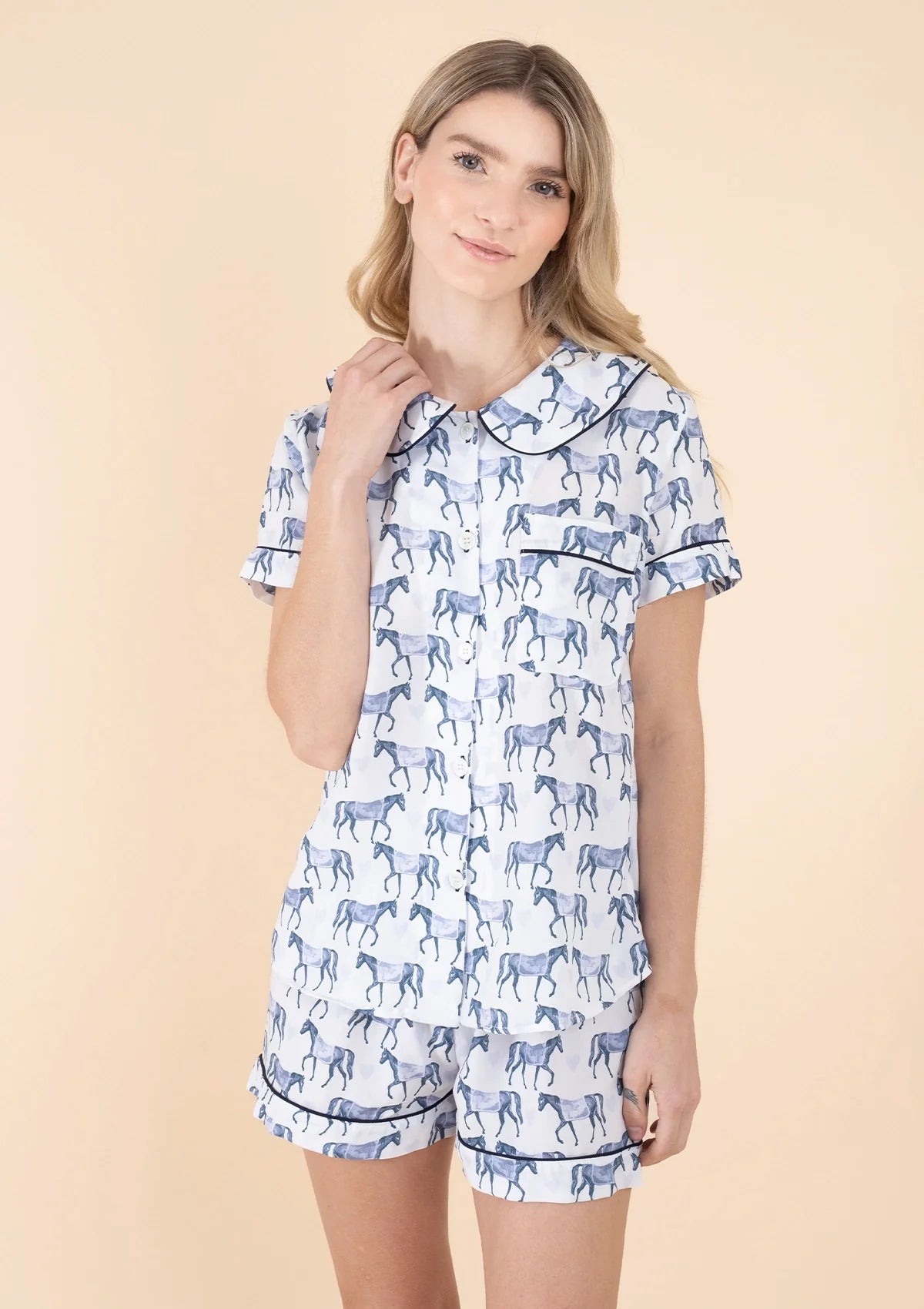 Ponyland Be Mine PJ'S Set | Short Sleeve | Blue