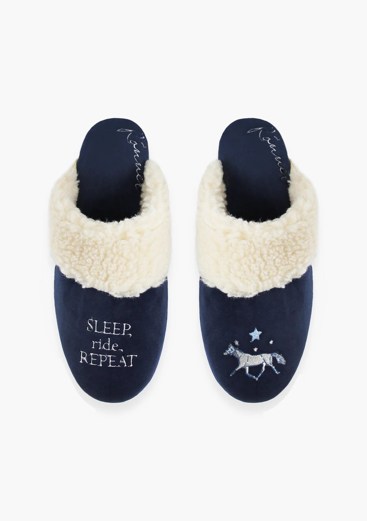 Midnight Horse Slippers | Navy