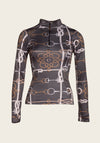 Grey Knitted Chord Quarter Zip Sun Shirt