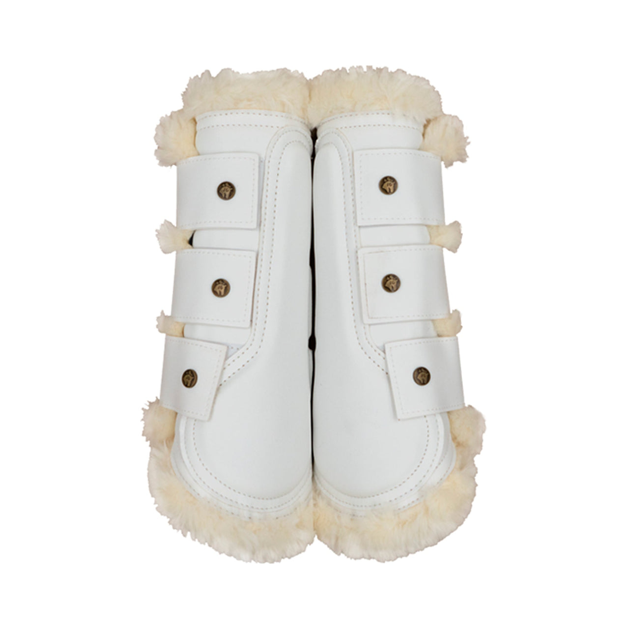 Leatherette Brushing Boots, White