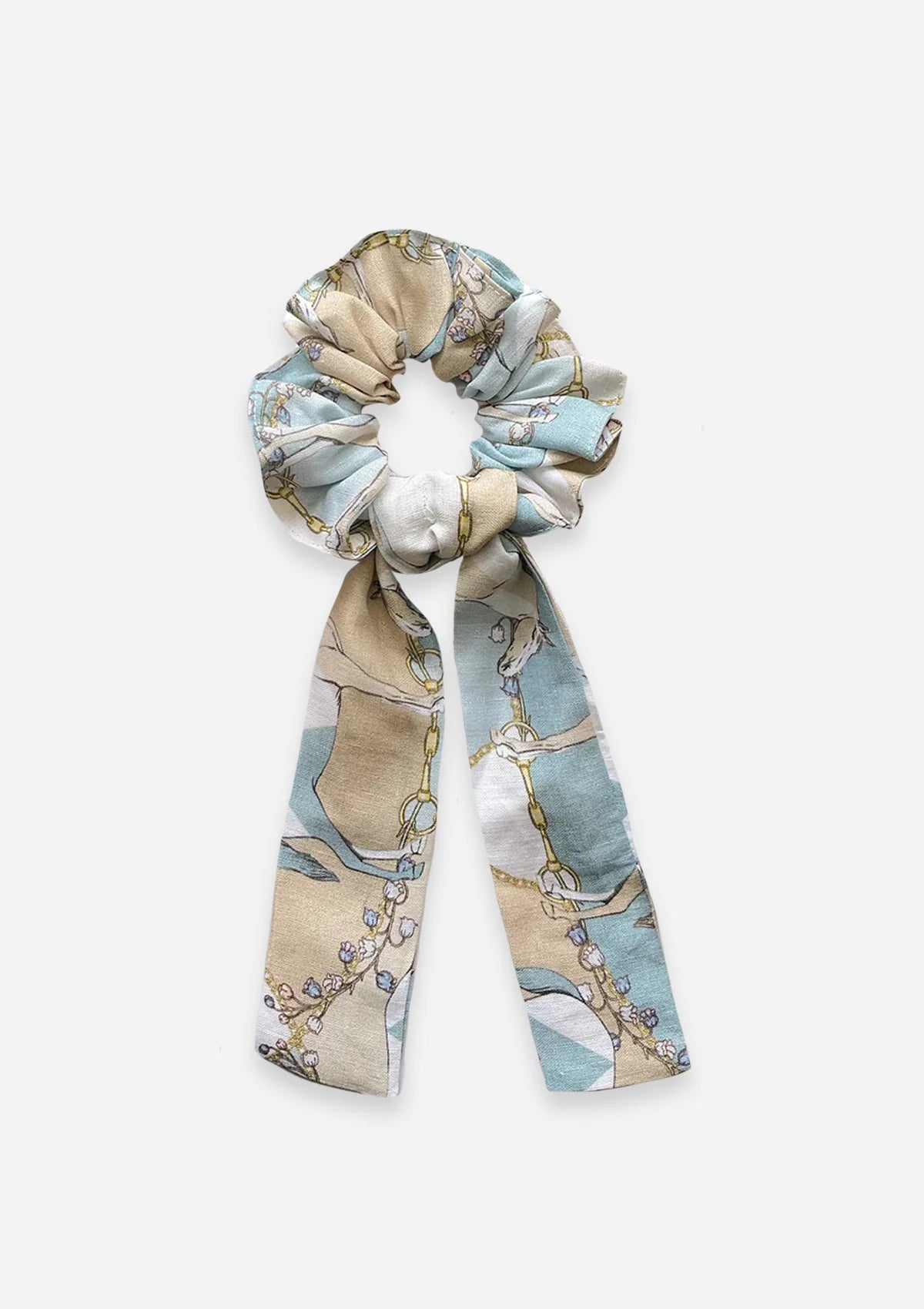 Linen Scarf Hair Scrunchie