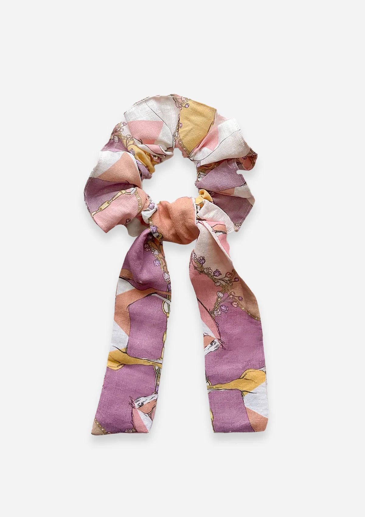 Linen Scarf Hair Scrunchie