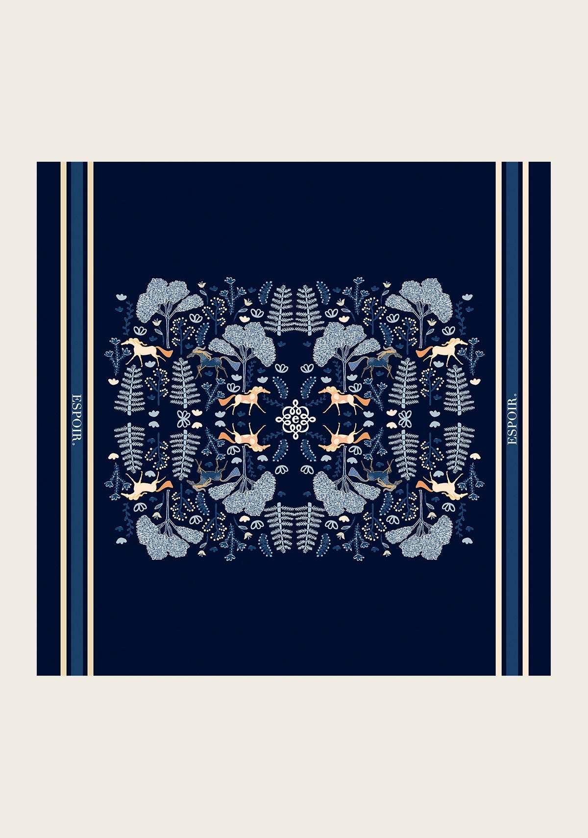  Forest on Navy Square Scarf