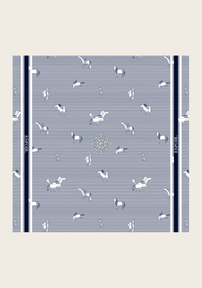  Navy Stripes Square Scarf