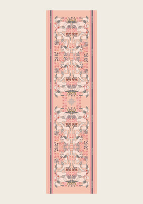 Maze on Peach Rectangular Scarf