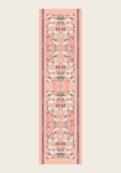  Maze on Peach Rectangular Scarf