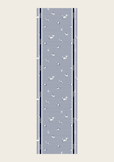  Navy Stripes Rectangular Scarf