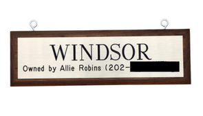 Mounted Stall Plate