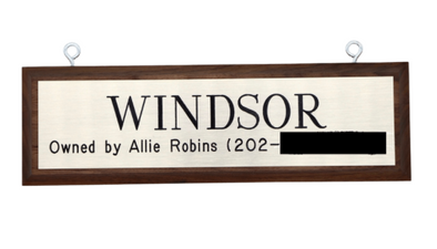 Mounted Stall Plate