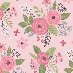 Antique Floral (Light Pink)