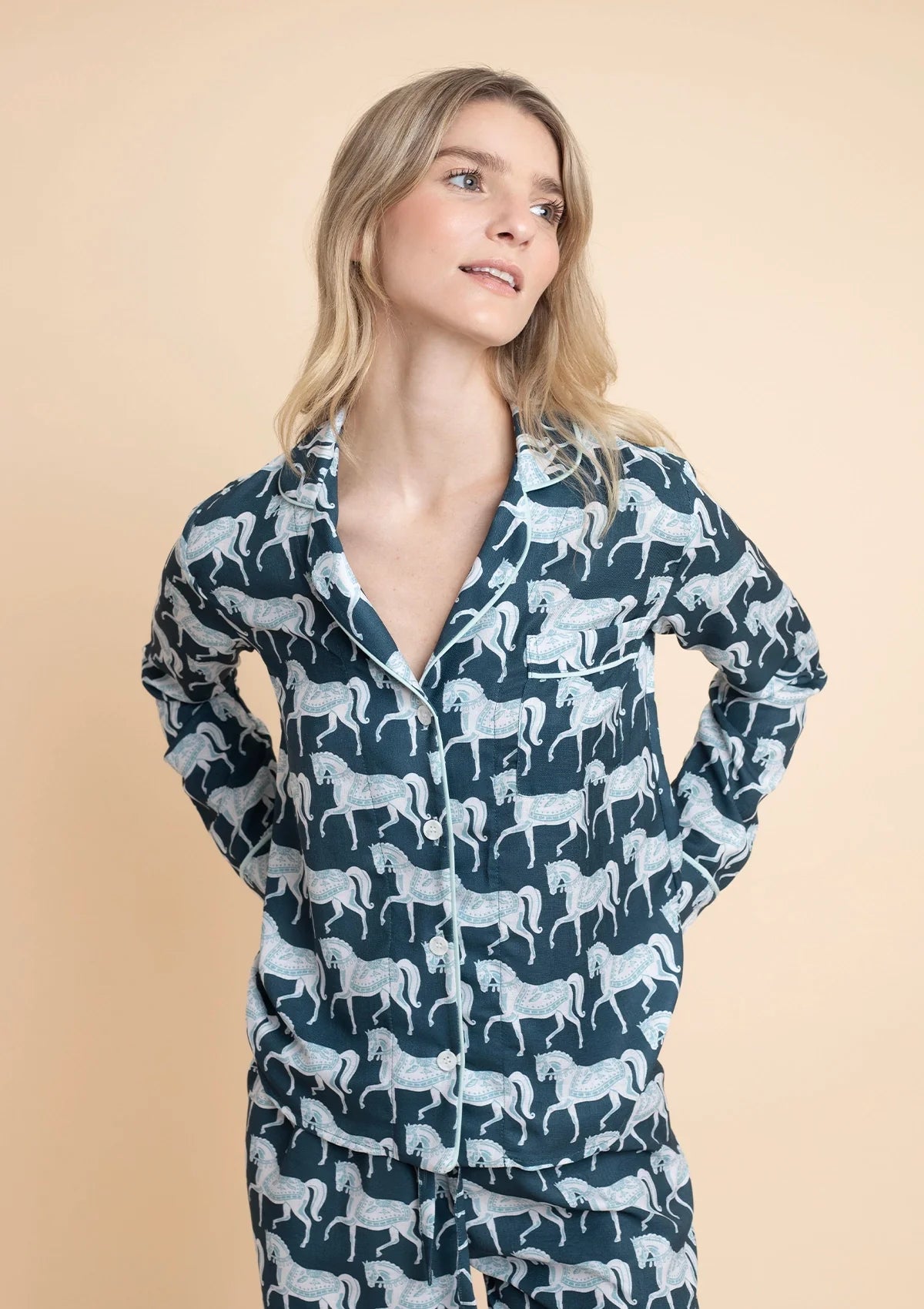 Whisper PJ's Set | Long Sleeve | Blossomare Print | Crystal