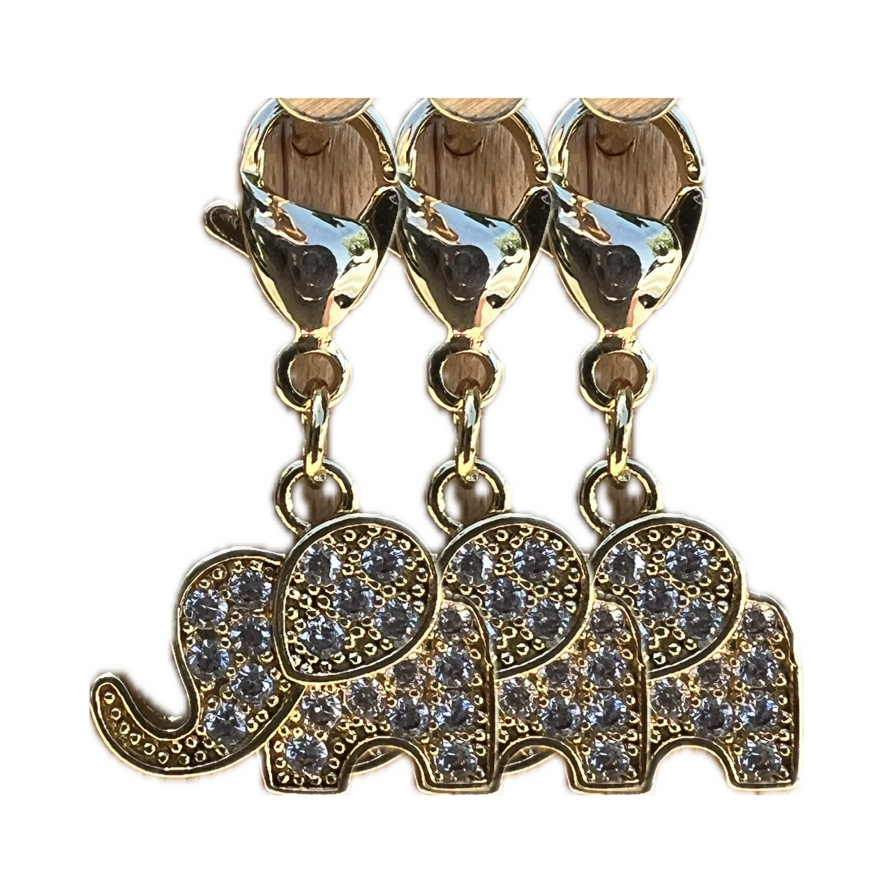 Sparkly Elephant Braid Charm
