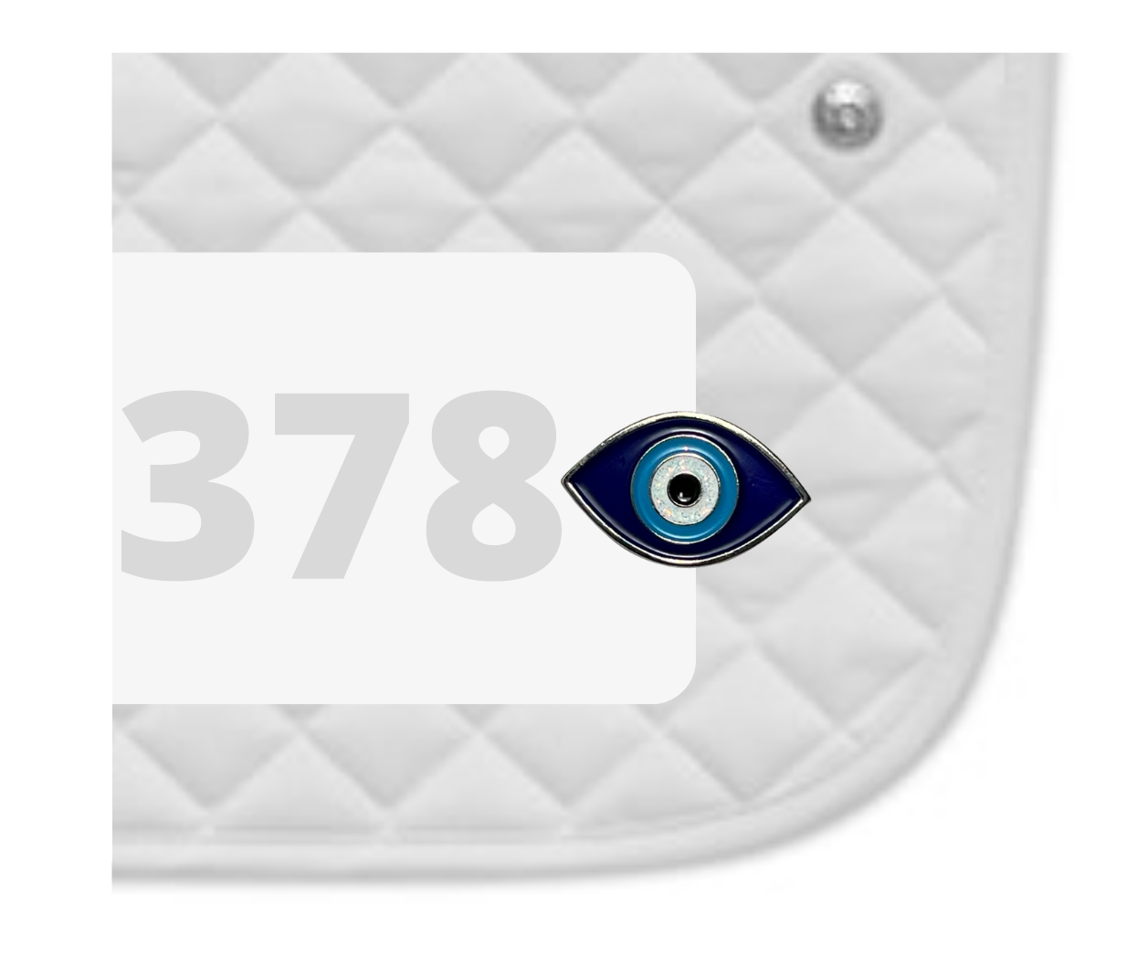 Evil Eye Number Pin Charm