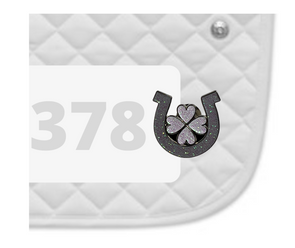 Horseshoe Clover Number Pin Charm