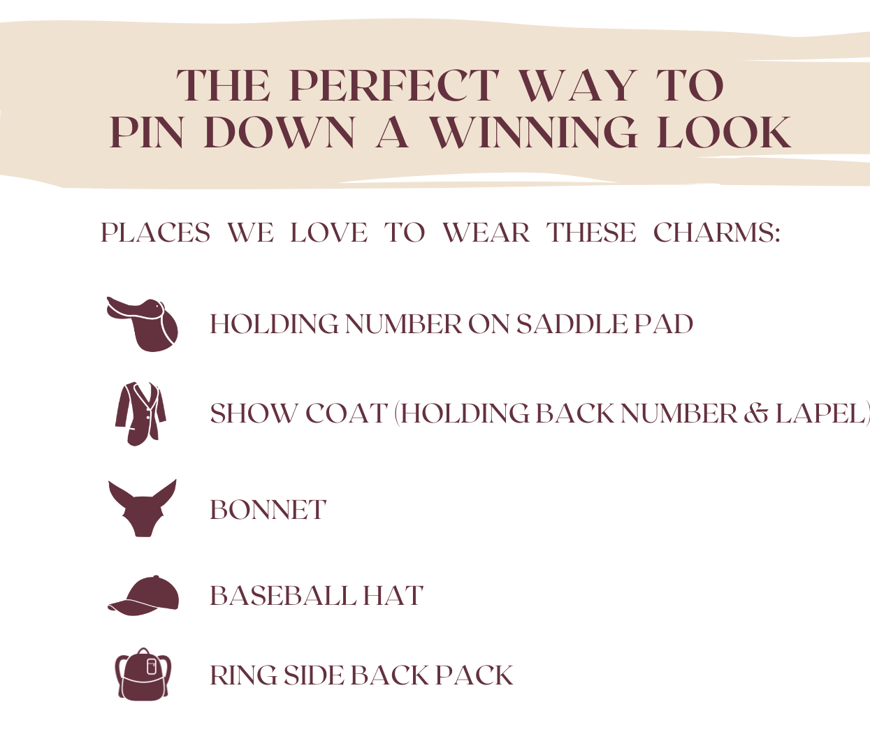 Horseshoe Clover Number Pin Charm