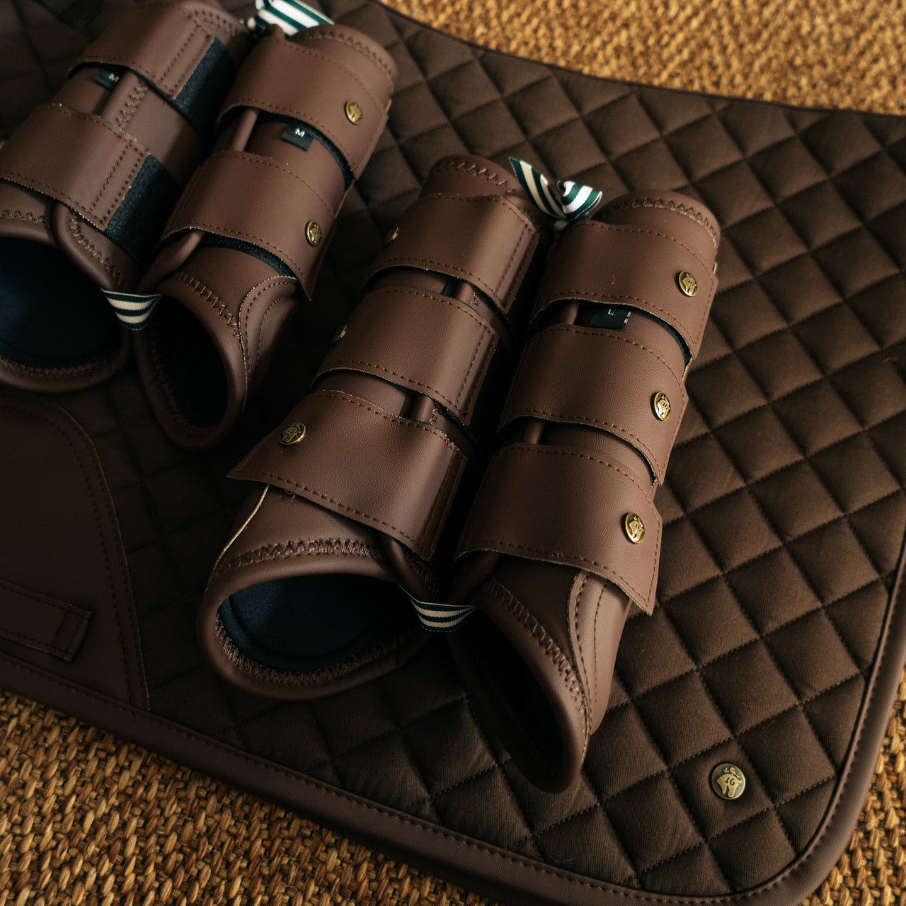 Leatherette Splint Boots, Hickory