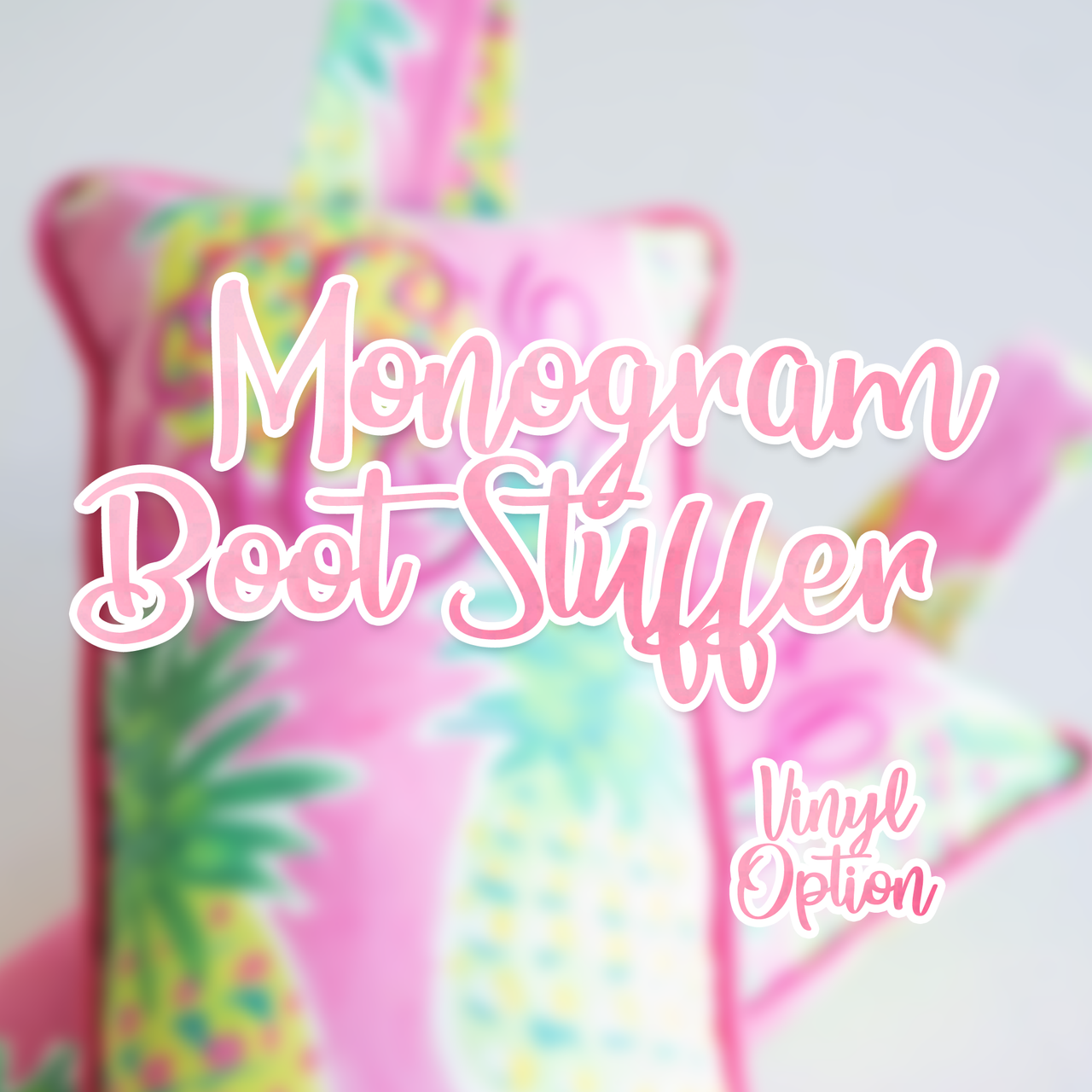 Vinyl Iron On Monogram - Boot Trees