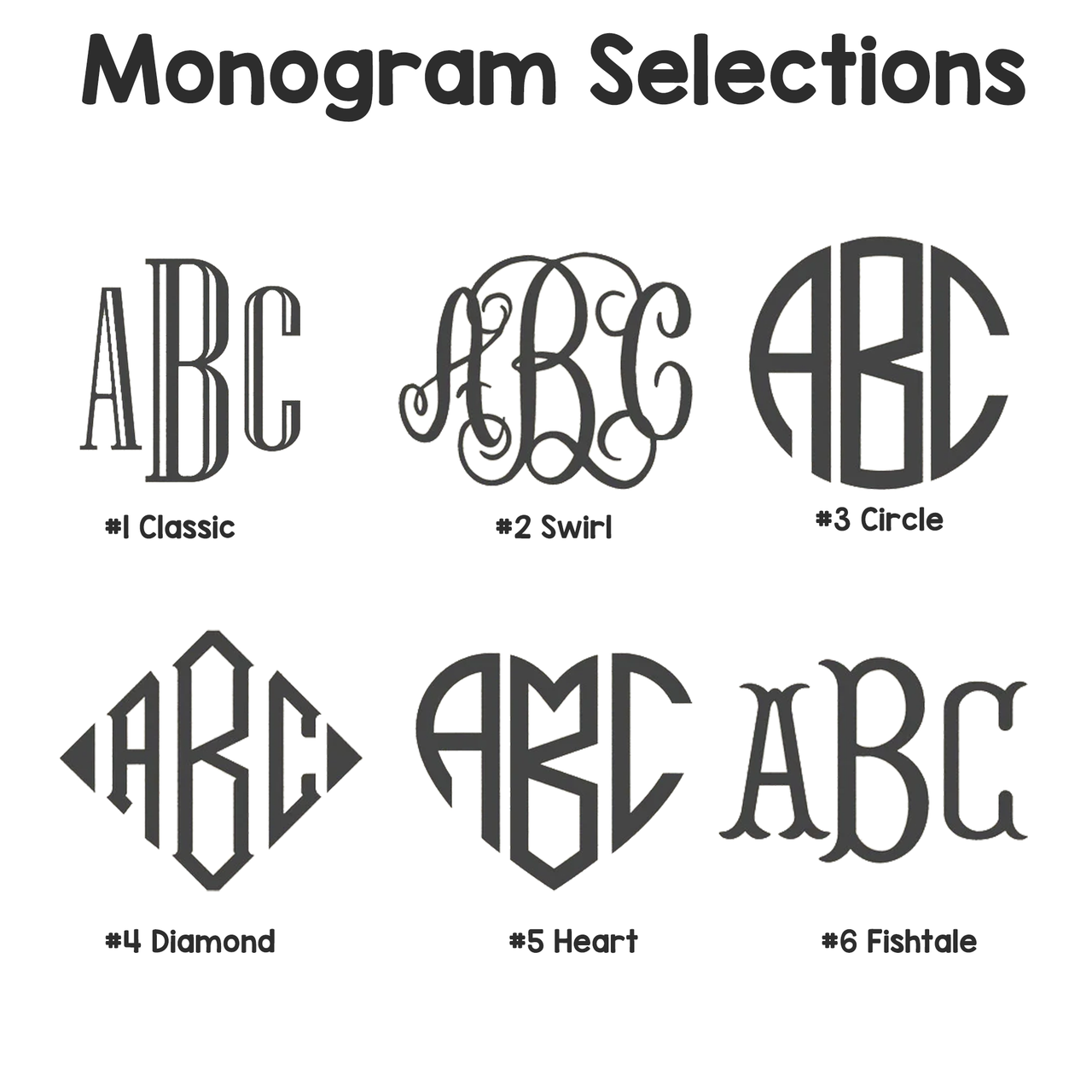 Vinyl Iron On Monogram - Boot Trees